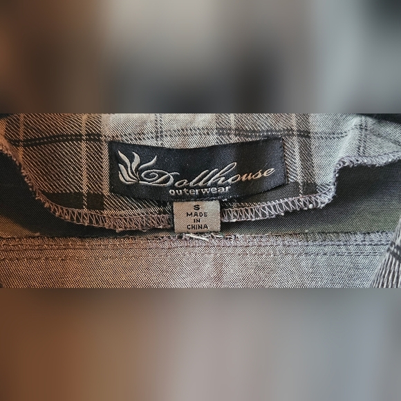 Dollhouse *Rare* 2000's Plaid Military Style Jean Jacket - Picture 5 of 7